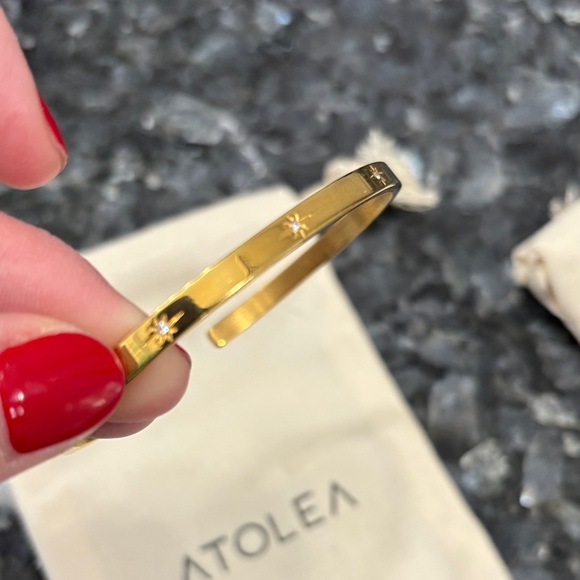 ATOLEA Gold Cuff Bracelet - Picture 2 of 2